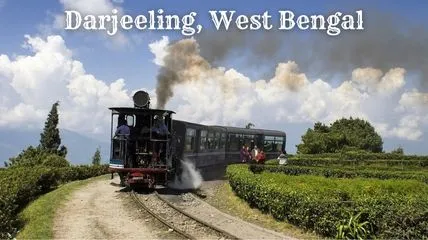 Toy train view from Darjeeling, West Bengal.