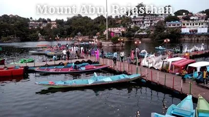 Boating area view from best hill station Mount Abu, Rajasthan 