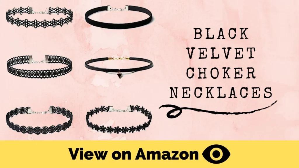 6pcs of Black Velvet Choker Necklaces