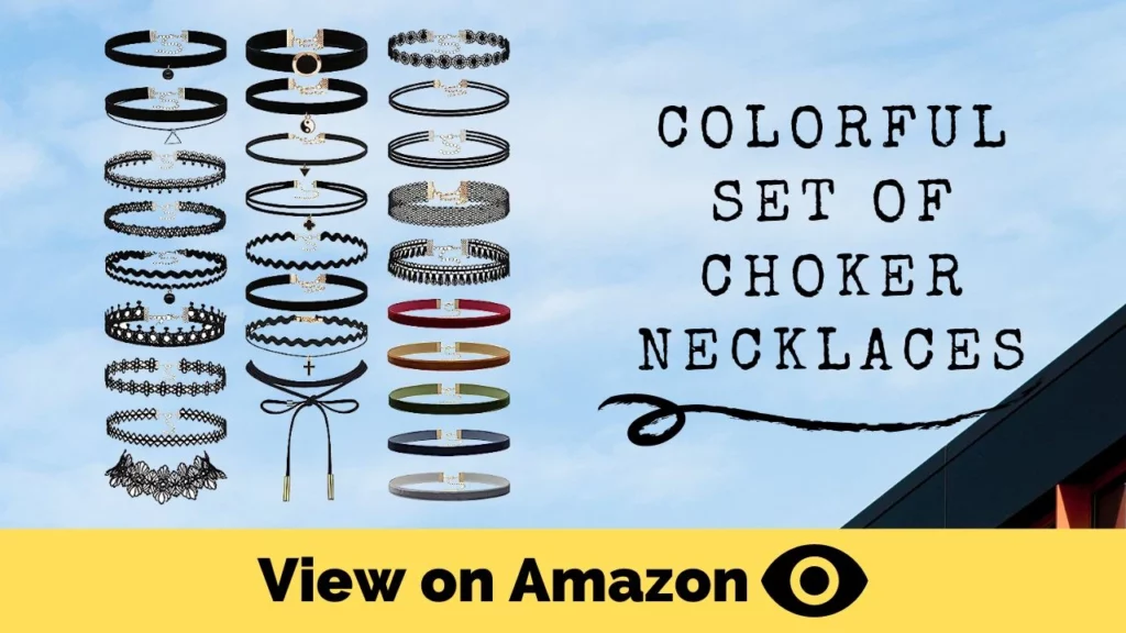 Colorful Set of Choker Necklaces