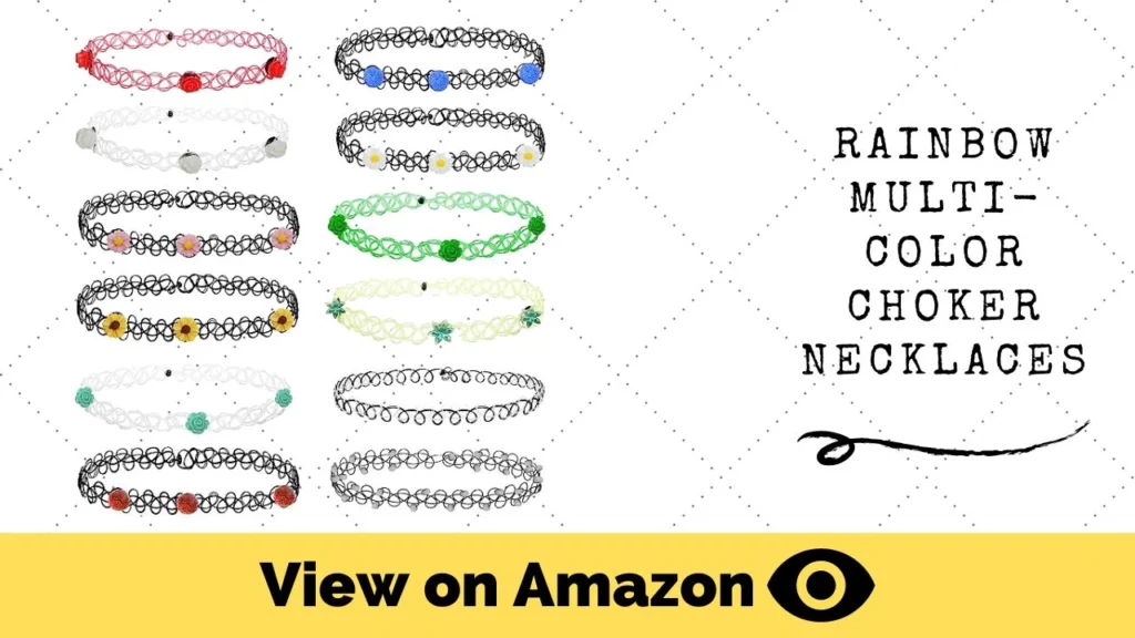 Rainbow Multi-Color Choker Necklaces