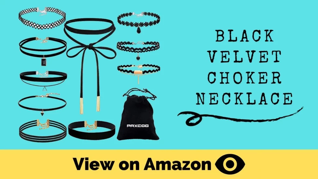 Set of 10Pcs Black Velvet Choker Necklaces With Bag